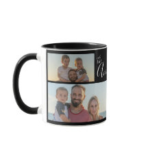 Monogram Familie Vier Foto Gepersonaliseerd Kee