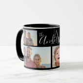Monogram Familie Vier Foto Gepersonaliseerd Kee Mok (Voorkant links)