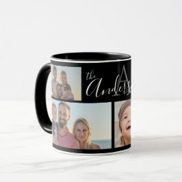 Monogram Familie Vier Foto Gepersonaliseerd Kee Mok