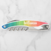 Monogram familie Waterverf kleurrijk Kurkentrekker (Achterkant)