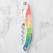 Monogram familie Waterverf kleurrijk Kurkentrekker (Voorkant)