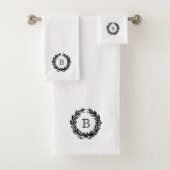 Monogram familiekam embleem bad handdoek (Insitu)