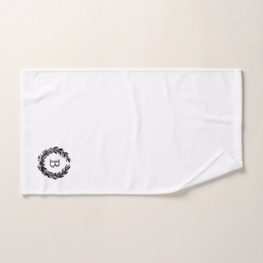 Monogram familiekam embleem  bad handdoek (Handdoek)