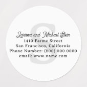 Monogram Familienaam Adres Wit Labels (Design 2)