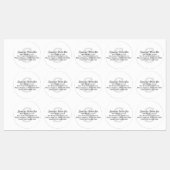 Monogram Familienaam Adres Wit Labels (Vel)