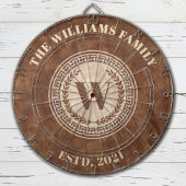 Monogram Familienaam Crest Dartbord