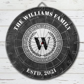 Monogram Familienaam  Crest Dartbord