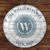 Monogram Familienaam  Crest Dartbord