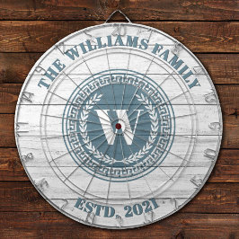 Monogram Familienaam  Crest Dartbord