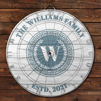Monogram Familienaam  Crest Dartbord