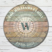 Monogram Familienaam  Crest Dartbord