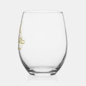 Monogram familienaam  gepersonaliseerd wijnglas zonder voet (Links)