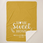 Monogram familienaam Sherpa Blanket Sherpa Deken (Voorkant)