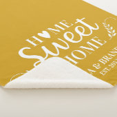 Monogram familienaam Sherpa Blanket Sherpa Deken (3/4)