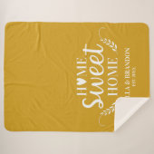 Monogram familienaam Sherpa Blanket Sherpa Deken (Voorkant (horizontaal))