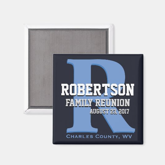 Monogram familiereünie magneet (Voorkant / Achterkant)