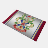 Monogram Family Crest Knight Shield Dragon Sword Deurmat (Schuin)