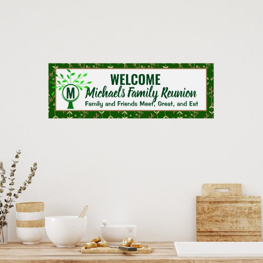 Monogram Family Reunion Banner Poster (Keuken)