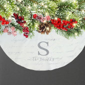 Monogram Family White Blue Pattern Kerstmis Kerstboom Rok