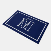 Monogram Family Year Navy Blue Champagne Deurmat (Schuin)