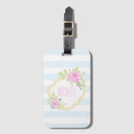 Monogram Fancy Bagagelabel met Visitekaartje Slot
