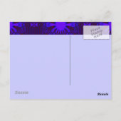 Monogram Fancy Donker Paars Blauw Abstract Briefkaart (Achterkant)