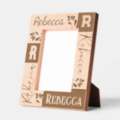 Monogram Fancy lettertype Naam en Initiaal Gegraveerde Lijstjes (Links)