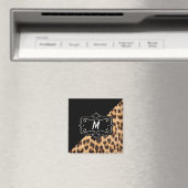 Monogram Fancy Lopard Print Magnet (Insitu (Vaatwasser))