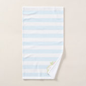 Monogram Fancy roze roze rozen blauwbes washanddoe Bad Handdoek (Handdoek)