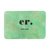 Monogram fantasie waterverf Stijlvol Modern Minima Badmat (Voorkant)