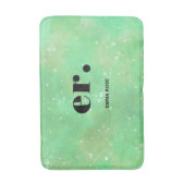 Monogram fantasie waterverf Stijlvol Modern Minima Badmat (Voorkant Verticaal)
