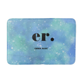 Monogram fantasie waterverf Stijlvol Modern Minima Badmat