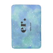 Monogram fantasie waterverf Stijlvol Modern Minima Badmat (Voorkant Verticaal)