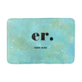 Monogram fantasie waterverf Stijlvol Modern Minima Badmat (Voorkant)