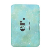 Monogram fantasie waterverf Stijlvol Modern Minima Badmat (Voorkant Verticaal)