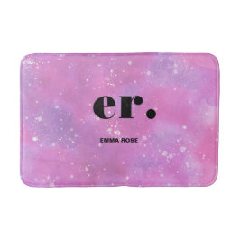 Monogram fantasie waterverf Stijlvol Modern Minima Badmat
