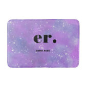 Monogram fantasie waterverf Stijlvol Modern Minima Badmat (Voorkant)