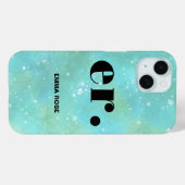 Monogram fantasie waterverf Stijlvol Modern Minima Case-Mate iPhone Case (Achterkant (horizontaal))