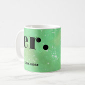 Monogram fantasie waterverf Stijlvol Modern Minima Koffiemok (Voorkant links)