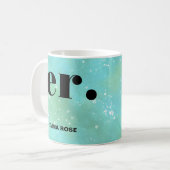 Monogram fantasie waterverf Stijlvol Modern Minima Koffiemok (Voorkant links)