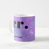 Monogram fantasie waterverf Stijlvol Modern Minima Koffiemok (Voorkant links)