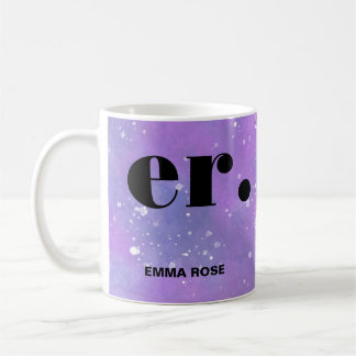 Monogram fantasie waterverf Stijlvol Modern Minima Koffiemok