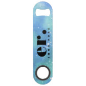 Monogram fantasie waterverf Stijlvol Modern Minima Speed Flessenopener (Voorkant)