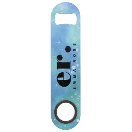 Monogram fantasie waterverf Stijlvol Modern Minima Speed Flessenopener