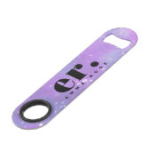 Monogram fantasie waterverf Stijlvol Modern Minima Speed Flessenopener (Voorkant Gekanteld)