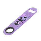 Monogram fantasie waterverf Stijlvol Modern Minima Speed Flessenopener (Achterkant Gekanteld)