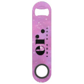 Monogram fantasie waterverf Stijlvol Modern Minima Speed Flessenopener (Achterkant)