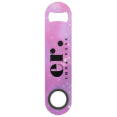 Monogram fantasie waterverf Stijlvol Modern Minima Speed Flessenopener (Voorkant)