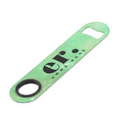 Monogram fantasie waterverf Stijlvol Modern Minima Speed Flessenopener (Voorkant Gekanteld)