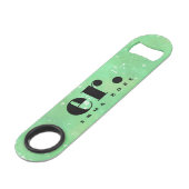 Monogram fantasie waterverf Stijlvol Modern Minima Speed Flessenopener (Achterkant Gekanteld)